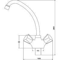 Смеситель для кухни Ростовская Мануфактура Сантехники PL4-271F Белый — фото 2, Смесители