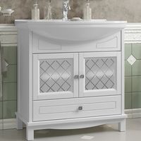 Тумба под раковину Opadiris Омега 75 00-00007357 Белая матовая — фото 1, Мебель для ванной