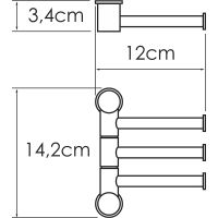 Товар: Полотенцедержатель WasserKRAFT K-1053B поворотный Черный - фото 2 Полотенцедержатель WasserKRAFT K-1053B поворотный Черный — фото 2, Полотенцедержатели