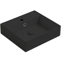 Раковина Simas Agile 51 AG51 nero matt*1 Черная матовая — фото 1, Раковины подвесные