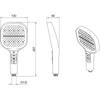 Товар: Ручной душ Berges H2 070022 Черный матовый - фото 2 Ручной душ Berges H2 070022 Черный матовый — фото 2, Душевое оборудование. Душевая программа