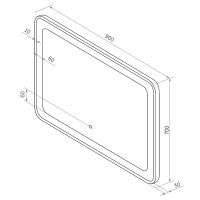 Зеркало Континент Velvette 900x700 ЗЛП1199 с подсветкой с сенсорным выключателем — фото 11, Зеркала в ванную комнату