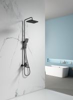 Душевая система Splenka S30.24.06 Черная матовая — фото 3, Душевые стойки