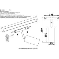 Товар: Трековый светильник Crystal Lux Space CLT 0.33 003 18W BL 3000K Черный - фото 2 Трековый светильник Crystal Lux Space CLT 0.33 003 18W BL 3000K Черный — фото 2, Трековые светильники