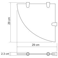 Товар: Стеклянная полка WasserKRAFT K-533PB угловая Черная глянцевая - фото 2 Стеклянная полка WasserKRAFT K-533PB угловая Черная глянцевая — фото 2, Полки для ванной и душа