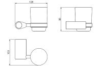 Стакан для зубных щеток Art&Max Verona Push AM-M-032-CR Хром — фото 2, Мыльницы