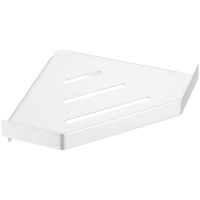 Металлическая полка Boheme New Venturo 10318-MW угловая Белая матовая — фото 1, Полки для ванной и душа