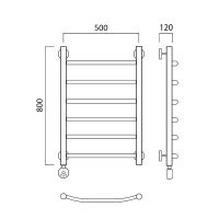 Товар: Электрический полотенцесушитель Aquanerzh Дуга 06-02A8050_L Хром - фото 2 Электрический полотенцесушитель Aquanerzh Дуга 06-02A8050_L Хром — фото 2, Электрические полотенцесушители