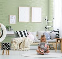 Обои Milassa Geometrica GM7 008 Флизелин (1*10,05) Серый, Рогожка/Штукатурка — фото 2, Обои для стен