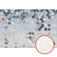 Фреска Ortograf Splendo 31758 Фактура флок FLK Флизелин (4*2,7) Серый/Коричневый, Ромб/Штукатурка — фото 1, Фрески