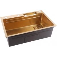 Кухонная мойка Abber Wasser Kreis 68 AF2194G Золото матовое — фото 1, Кухонные мойки