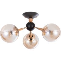 Люстра Artelamp Boston A4485PL-3BK Янтарная Черная — фото 1, Люстры