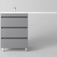 Тумба под раковину Style Line Даллас Леон 120 Люкс Plus Серая арт-СС-00002449 — фото 2, Тумбы под раковину