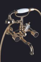 Смеситель для ванны Boheme Royal Cristal 293-Royal/CRST black Золото — фото 2, Смесители