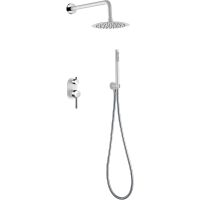 Душевая система Boheme Uno 464-WCR Белая матовая Хром — фото 1, Душевое оборудование. Душевая программа