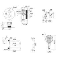 Товар: Смеситель для ванны Whitecross Y brushed gold YSET10TOPGLB с термостатом Брашированное золото - фото 11 Смеситель для ванны Whitecross Y brushed gold YSET10TOPGLB с термостатом Брашированное золото — фото 11, Смесители