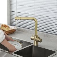 Товар: Смеситель для кухни Frap H52 F4352-3 Сатин золотой - фото 5 Смеситель для кухни Frap H52 F4352-3 Сатин золотой — фото 5, Смесители