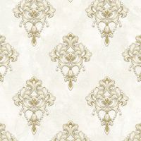 Обои Wiganford by Solo Lunman ER2704 Винил на флизелине (1,06*10,05) Бежевый/Золото, Дамаск/Мрамор — фото 1, Обои для стен