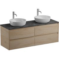 Тумба под раковину BelBagno Kraft 140 KRAFT-1400-4C-SO-2-RNN подвесная Rovere Nebrasca Nature — фото 14, Тумбы под раковину