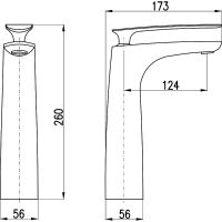 Смеситель для раковины Rav Slezak Tigris TG130.5CMATC Черный матовый Хром — фото 2, Смесители для раковины