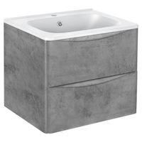 Тумба под раковину Vincea Paola VMC-2P600BT подвесная Beton — фото 2, Тумбы под раковину