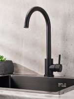 Смеситель для кухни Ростовская Мануфактура Сантехники SUS124BL-017F Черный матовый — фото 4, Смесители