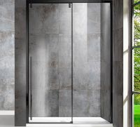 Душевая дверь Vincea Lugano 140 VDS-1L140CLB-1 профиль Черный стекло прозрачное — фото 1, Раздвижные душевые двери