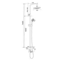 Душевая система WesnaArt Dusha DUS08-302 с термостатом Хром — фото 3, Душевые стойки