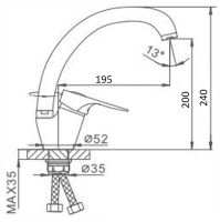 Смеситель для кухни Frap H04 F4104-2 Хром — фото 9, Смесители для кухни
