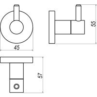 Товар: Крючок Altasan Камила КМ10ЧМ Черный матовый - фото 4 Крючок Altasan Камила КМ10ЧМ Черный матовый — фото 4, Крючки для полотенец