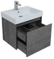 Тумба с раковиной Aquanet Nova Lite 60 245239 подвесная Дуб рошелье — фото 3, Тумбы с раковиной