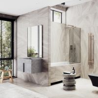 Товар: Шторка на ванну Maybah Glass MGV-135-2у 440x1400 в узком профиле Бронза стекло бронзовое - фото 2 Шторка на ванну Maybah Glass MGV-135-2у 440x1400 в узком профиле Бронза стекло бронзовое — фото 2, Неподвижные шторки для ванной