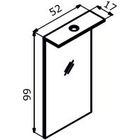 Зеркало Orka Knidos 55 3000992 с подсветкой Черное — фото 3, Мебель для ванной