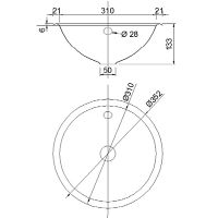 Раковина Nofer 35 13029.RS Нержавеющая сталь матовая — фото 4, Мини-раковины