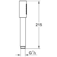 Ручной душ Grohe Sena Stick 26465GN0 Холодный рассвет матовый — фото 2, Лейки для душа