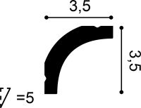 Карниз Orac Decor CB520N 2000x35x35 мм — фото 2, Карнизы