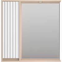 Товар: Зеркало со шкафом Brevita Balaton 80 L BAL-04080-03-01Л с подсветкой Белое матовое Бежевое матовое - фото 2 Зеркало со шкафом Brevita Balaton 80 L BAL-04080-03-01Л с подсветкой Белое матовое Бежевое матовое — фото 2, Мебель для ванной