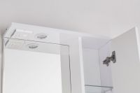 Зеркало со шкафом Style Line Эко фьюжн Панда 55 С с подсветкой Белый глянец — фото 8, Мебель для ванной