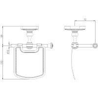 Держатель туалетной бумаги Bronze de Luxe Royal R25003 с крышкой Бронза — фото 4, Держатели туалетной бумаги