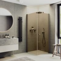 Душевой уголок Maybah Glass MGY-1302-2 900x900x1980 на монопетлях Бронза стекло бронзовое — фото 1, Душевые уголки