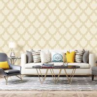 Обои Bernardo Bartalucci Palazzo 5043-2 Винил на флизелине (1,06*10,05) Бежевый, Ромб — фото 2, Обои для стен