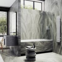 Товар: Шторка на ванну Maybah Glass MGV-130-1у 340x1400 в узком профиле Белый стекло сатиновое - фото 3 Шторка на ванну Maybah Glass MGV-130-1у 340x1400 в узком профиле Белый стекло сатиновое — фото 3, Неподвижные шторки для ванной