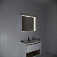 Зеркало Cersanit Louna 80 SP-LU-LOU80-Os с подсветкой Белое с сенсорным выключателем — фото 9, Мебель для ванной