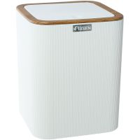 Ведро для мусора Fixsen White Wood FX-402-6 Белое — фото 1, Мусорные ведра