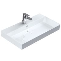 Тумба с раковиной Aquanet Йорк 85 212593 подвесная Белый глянец — фото 9, Тумбы с раковиной