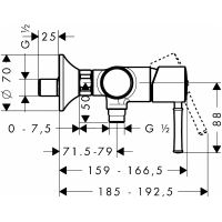 Смеситель для душа Hansgrohe Talis Classic 14161000 Хром — фото 5, Смеситель для душа