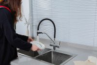 Товар: Смеситель для кухни Gappo G4398-80 Хром Черный - фото 9 Смеситель для кухни Gappo G4398-80 Хром Черный — фото 9, Смесители для кухни