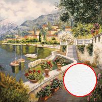 Фреска Ortograf Городской пейзаж живопись 11832 Фактура бархат FX Флизелин (2,7*2,7) Зеленый/Разноцветный, Город/Пейзаж/Живопись — фото 1, Фрески