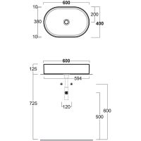 Товар: Раковина-чаша Simas Folio 60 FO02bi Белая - фото 2 Раковина-чаша Simas Folio 60 FO02bi Белая — фото 2, Раковины накладные