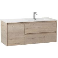 Тумба под раковину BelBagno Kraft 100 R KRAFT-1000-2C-1A-SO-RGB-R подвесная Rovere Galifax Bianco — фото 2, Тумбы под раковину